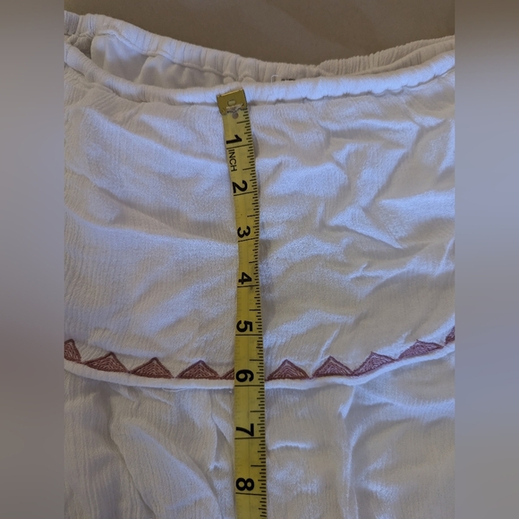 Lulus Ivory Oaxaca Embroidered Off Shoulder Romper short size M beach summer - Picture 13 of 16